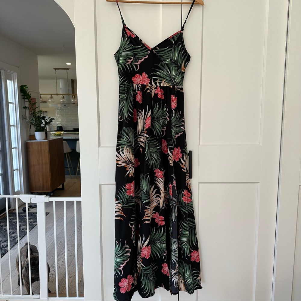 Floral Black Maxi Dress